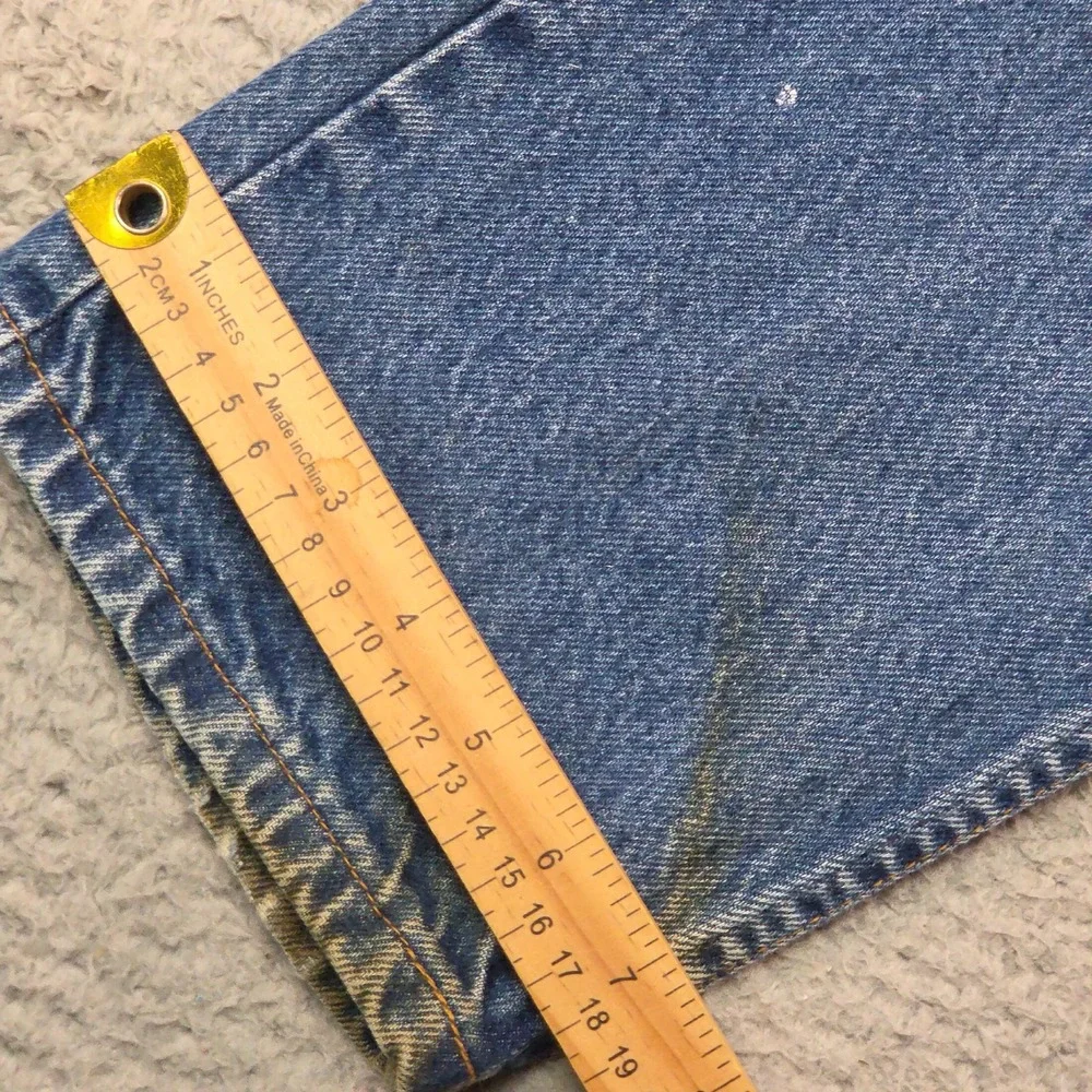 VTG Levis 505 Jeans Mens 33x32 USA Made Orange Tab 90s Grunge Distressed Denim